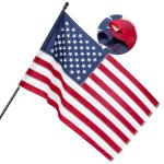 Pole Sleeve American Flag 4x6 FT for Outside US Flag 100% Made in USA, Heavy-duty Polyester, Top-Tier One-Piece, Hand-Stitched Canvas Stars, Water-Repellent & Rip-Resistant, Withstands Strong Winds