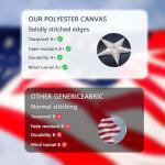 Pole Sleeve American Flag 4x6 FT for Outside US Flag 100% Made in USA, Heavy-duty Polyester, Top-Tier One-Piece, Hand-Stitched Canvas Stars, Water-Repellent & Rip-Resistant, Withstands Strong Winds