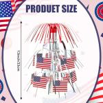 Briwooody 4 Sets American Flag Mini Cascade Table Centerpiece Party Accessory Metallic Foil Spray Centerpieces for Table Supplies Home Decorations
