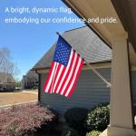 Pole Sleeve American Flag 4x6 FT for Outside US Flag 100% Made in USA, Heavy-duty Polyester, Top-Tier One-Piece, Hand-Stitched Canvas Stars, Water-Repellent & Rip-Resistant, Withstands Strong Winds