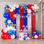 Red, White, and Blue Patriotic Balloon Garland Kit