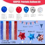 Red, White, and Blue Patriotic Balloon Garland Kit