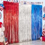 4th of July Tinsel Curtains - Red, White, Blue