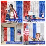 4th of July Tinsel Curtains - Red, White, Blue