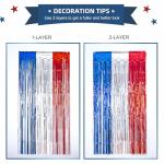 4th of July Tinsel Curtains - Red, White, Blue