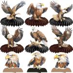 Eagle Party Honeycomb Centerpieces 4th of July Eagle Table Centerpieces Independence Day 11Pcs Bald Eagle Birthday Party Decorations Eagle Table Decorations for Bird Animals Baby Shower Supplies