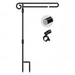 Garden Flag Stand Holder,Yard Flag Holder For Small Flags 12 x 18,Yard Sign Garden Flags Stake For Outside,Small Metal Garden Flag Pole For Yard With Tiger Clip