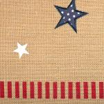 DII 4th of July Tabletop Collection, Table Runner, 15x74", Patriotic Jute
