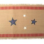 DII 4th of July Tabletop Collection, Table Runner, 15x74", Patriotic Jute
