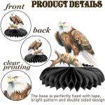 Eagle Party Honeycomb Centerpieces 4th of July Eagle Table Centerpieces Independence Day 11Pcs Bald Eagle Birthday Party Decorations Eagle Table Decorations for Bird Animals Baby Shower Supplies