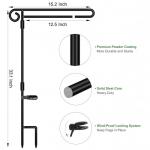 Garden Flag Stand Holder,Yard Flag Holder For Small Flags 12 x 18,Yard Sign Garden Flags Stake For Outside,Small Metal Garden Flag Pole For Yard With Tiger Clip