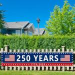 Probsin 250th Anniversary Banner 120" x 20" Freedom 250 Years Birthday 1776-2026 American Flag Patriotic Party Supplies Home Decorations for Outdoor, Indoor, Yard, Garden, Porch, Lawn