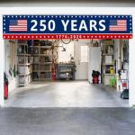Probsin 250th Anniversary Banner 120" x 20" Freedom 250 Years Birthday 1776-2026 American Flag Patriotic Party Supplies Home Decorations for Outdoor, Indoor, Yard, Garden, Porch, Lawn