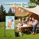 Garden Flag Stand Holder,Yard Flag Holder For Small Flags 12 x 18,Yard Sign Garden Flags Stake For Outside,Small Metal Garden Flag Pole For Yard With Tiger Clip