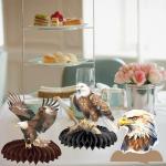 Eagle Party Honeycomb Centerpieces 4th of July Eagle Table Centerpieces Independence Day 11Pcs Bald Eagle Birthday Party Decorations Eagle Table Decorations for Bird Animals Baby Shower Supplies