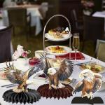 Eagle Party Honeycomb Centerpieces 4th of July Eagle Table Centerpieces Independence Day 11Pcs Bald Eagle Birthday Party Decorations Eagle Table Decorations for Bird Animals Baby Shower Supplies