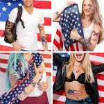 USA Flag Temporary Tattoo Sleeve for Celebrations