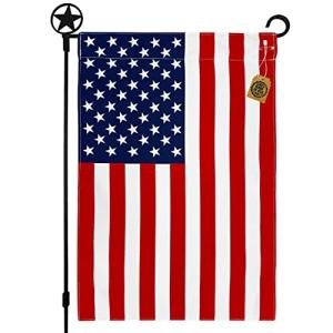Salt and Palms American 4th of July Garden Flag Made in the USA Premium Poly Poplin Weather Resistant Double-Sided Fade Resistant Patriotic United States Stars and Stripes Perfect Decor for Outdoor