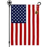 Salt and Palms American 4th of July Garden Flag Made in the USA Premium Poly Poplin Weather Resistant Double-Sided Fade Resistant Patriotic United States Stars and Stripes Perfect Decor for Outdoor