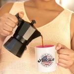 Veracco Land Of The Free America Est 1776 Because Of The Brave Coffee Mug 4th Of July Gift Patriotic Veteran Appreciation USA Pride for Military Independence Day (Red, 11oz)