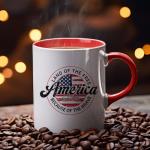 Veracco Land Of The Free America Est 1776 Because Of The Brave Coffee Mug 4th Of July Gift Patriotic Veteran Appreciation USA Pride for Military Independence Day (Red, 11oz)