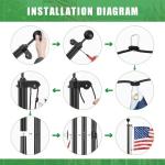 Flag Pole for Outside In Ground, 20FT Sectional Flag Pole Kit, Extra Thick 14 Gauge Heavy Duty Aluminum Flagpole, Outdoor Flag Poles with 3x5 American Flag for Yard, Residential or Commercial