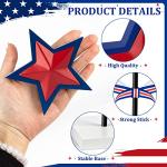 3 Pieces 4th of July Tiered Tray Decor Wood Star Set, Memorial Day Table Decorations, Rustic Patriotic Table Decorations, Red White and Blue Decorations for Home Tables(Classic)