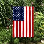 Salt and Palms American 4th of July Garden Flag Made in the USA Premium Poly Poplin Weather Resistant Double-Sided Fade Resistant Patriotic United States Stars and Stripes Perfect Decor for Outdoor