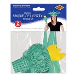 Beistle Inflatable Statue of Liberty Crown & Torch, Patriotic Party Accessories, 4th July Outfit for Parades Events, Crown—22¼" Torch—17½"