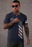 VOGSTART Men's Vintage 4th of July Tee Shirt Classic Muscle Tactical T-Shirts Freedom American Flag Independence Day Distressed Workout USA Flag Patriotic Stretch Stars Stripes Shirts Navy L