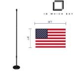 Telescoping Indoor Flag Pole with American Flag