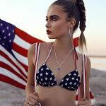 Hicarer 72 Pcs Crystal Birthstone Charms 4th of July Patriotic Charms for Jewelry Making Necklace Bracelet Earring Independence Day DIY Beads Pendant Crystal for Women, 7 mm(Red, Blue, White)