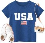 Boys Girls Patriotic Shirts-4th of July Shirt Kids USA Shirts American Flag Tshirt Tops