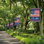 America 250th Anniversary Garden Flag, 1776-2026 USA 250 Years Banner 4th of July Patriotic Yard Sign Double-Sided Waterproof Flag 12x18 Inch