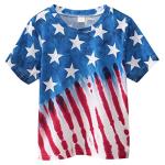DDSOL Kids Boys T-Shirts American Flag Shirts 4th of July Toddler Short Sleeve Patriotic Tops Tees Clothes 8 Years