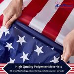 American US Flag 4x6,Vibrant Color & Fade Resistant US Flags for Outside 4x6 ft Flags Double Stitched Long Lasting Polyester with Durable Brass Grommets USA Flag(1 PACK)