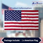 American US Flag 4x6,Vibrant Color & Fade Resistant US Flags for Outside 4x6 ft Flags Double Stitched Long Lasting Polyester with Durable Brass Grommets USA Flag(1 PACK)
