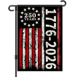 250 Years America Garden Flag, 1776-2026 USA 250th Anniversary Banner 4th of July Patriotic Yard Sign Double-Sided Waterproof Flag 12x18 Inch