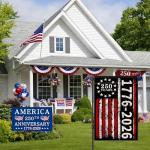 250 Years America Garden Flag, 1776-2026 USA 250th Anniversary Banner 4th of July Patriotic Yard Sign Double-Sided Waterproof Flag 12x18 Inch