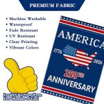 250 Anniversary Garden Flag, America 250th Anniversary Banner USA 4th of July Patriotic Freedom Yard Sign Double-Sided Waterproof Flag 12x18 Inch