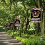America 250th Anniversary Garden Flag, USA 250 Years Banner Patriotic Freedom Yard Sign Double-Sided Waterproof Flag 12x18 Inch