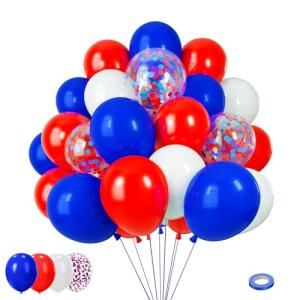 Red, White, and Blue Party Balloon Pack – 50 Pcs