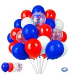 Red, White, and Blue Party Balloon Pack – 50 Pcs