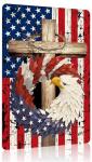 Patriotic Stars and Stripes Eagle USA Flag Tin Sign for Home Bedroom Man Cave Garage 4th of July Memorial Day Independence Day Decor 8 X 12 Inch (3704)