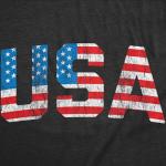 Womens Vintage USA T Shirt – Distressed American Flag Graphic – Soft Cotton Blend Patriotic Tee – Slim Fit Fourth of July Shirt for Women Summer Casual Wear - Black XXL