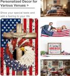 Patriotic Stars and Stripes Eagle USA Flag Tin Sign for Home Bedroom Man Cave Garage 4th of July Memorial Day Independence Day Decor 8 X 12 Inch (3704)