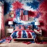 Patriotic Stars and Stripes Eagle USA Flag Tin Sign for Home Bedroom Man Cave Garage 4th of July Memorial Day Independence Day Decor 8 X 12 Inch (3704)