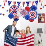 Patriotic Stars and Stripes Eagle USA Flag Tin Sign for Home Bedroom Man Cave Garage 4th of July Memorial Day Independence Day Decor 8 X 12 Inch (3704)