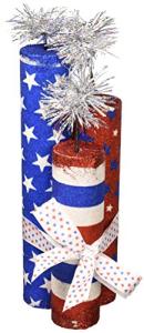 Glitter Foam Patriotic Centerpiece - 10.5 Inches