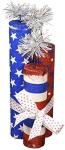 Glitter Foam Patriotic Centerpiece - 10.5 Inches